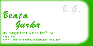 beata gurka business card